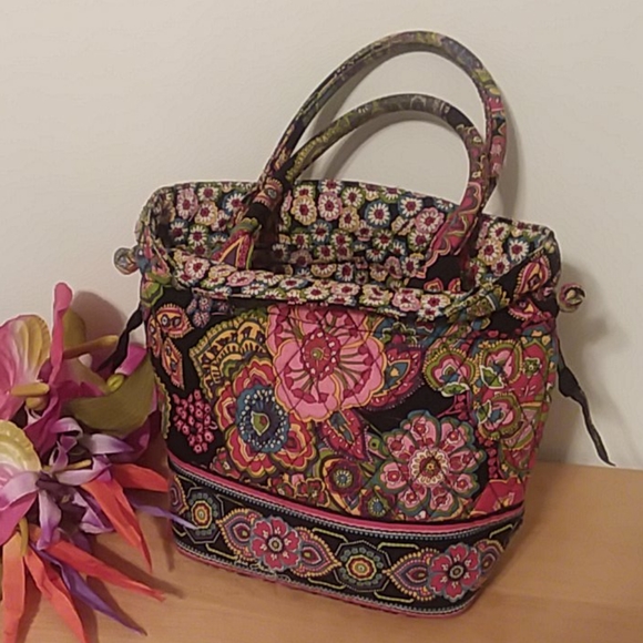 Vera Bradley Symphony in Hue Winter 2009 Archived Print Small Bucket Bag - Picture 2 of 16